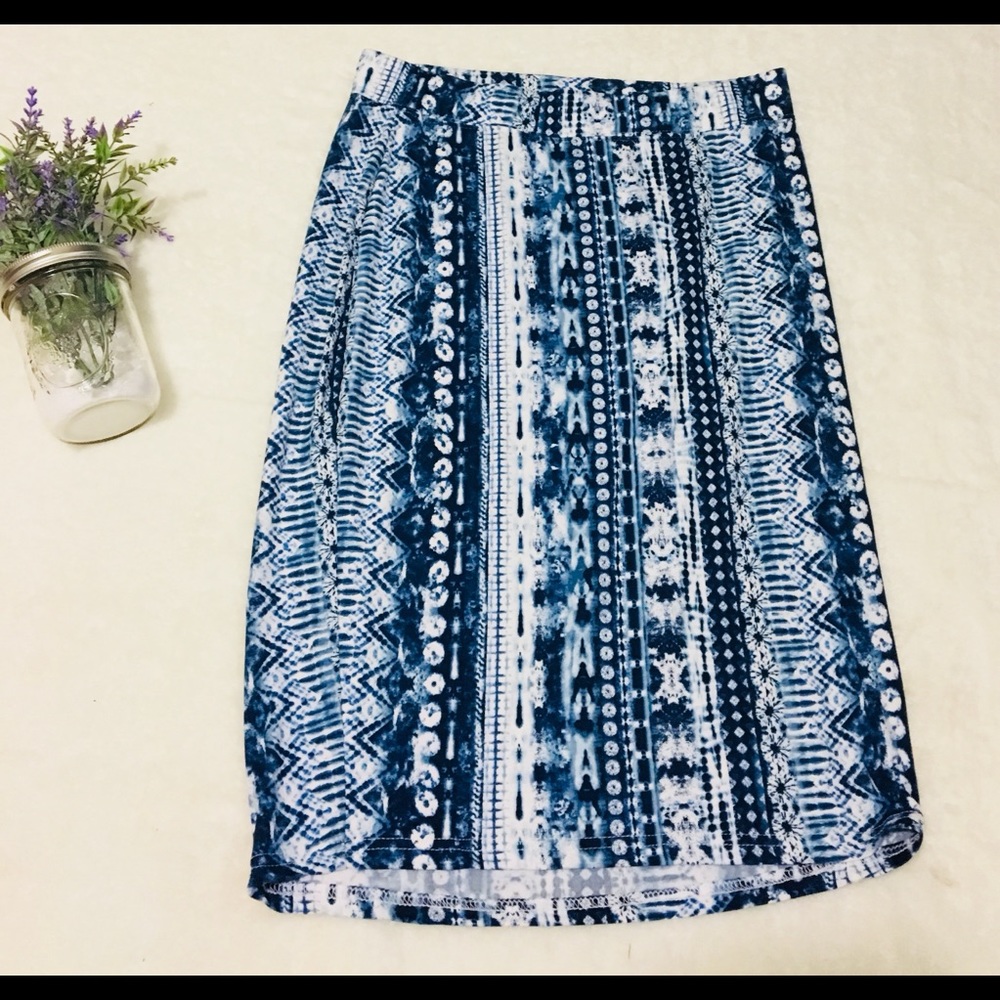NYC XL Blue Printer Skirt